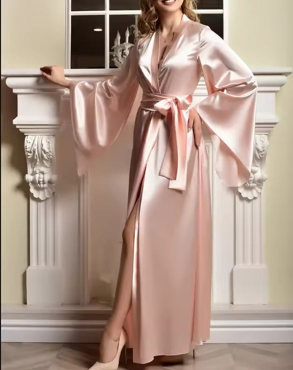 Elegant Long Silk Robe